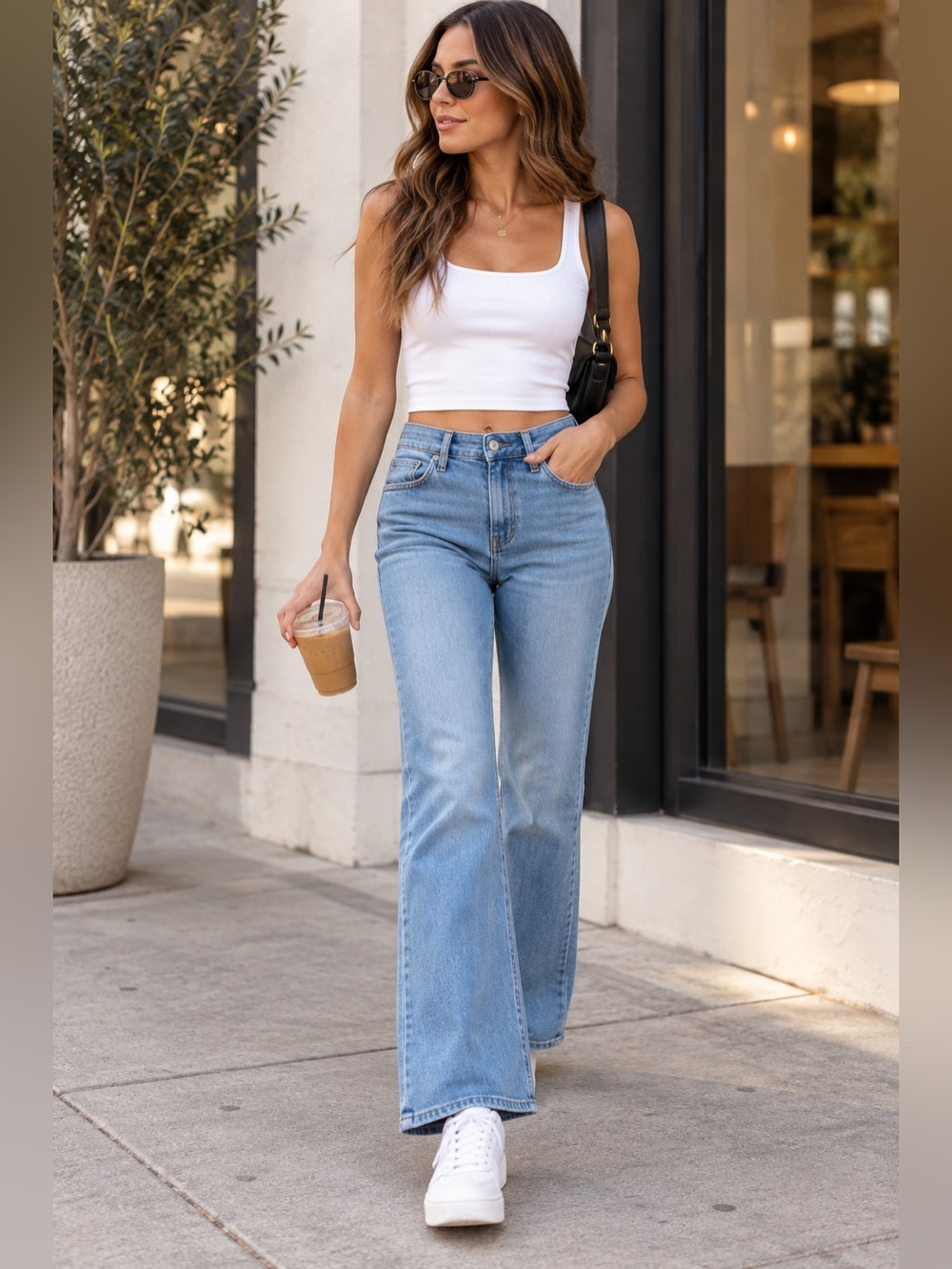 LOFT Curvy High Waist Kick Crop Jeans Womens 26 2 Light Wash Flare Denim